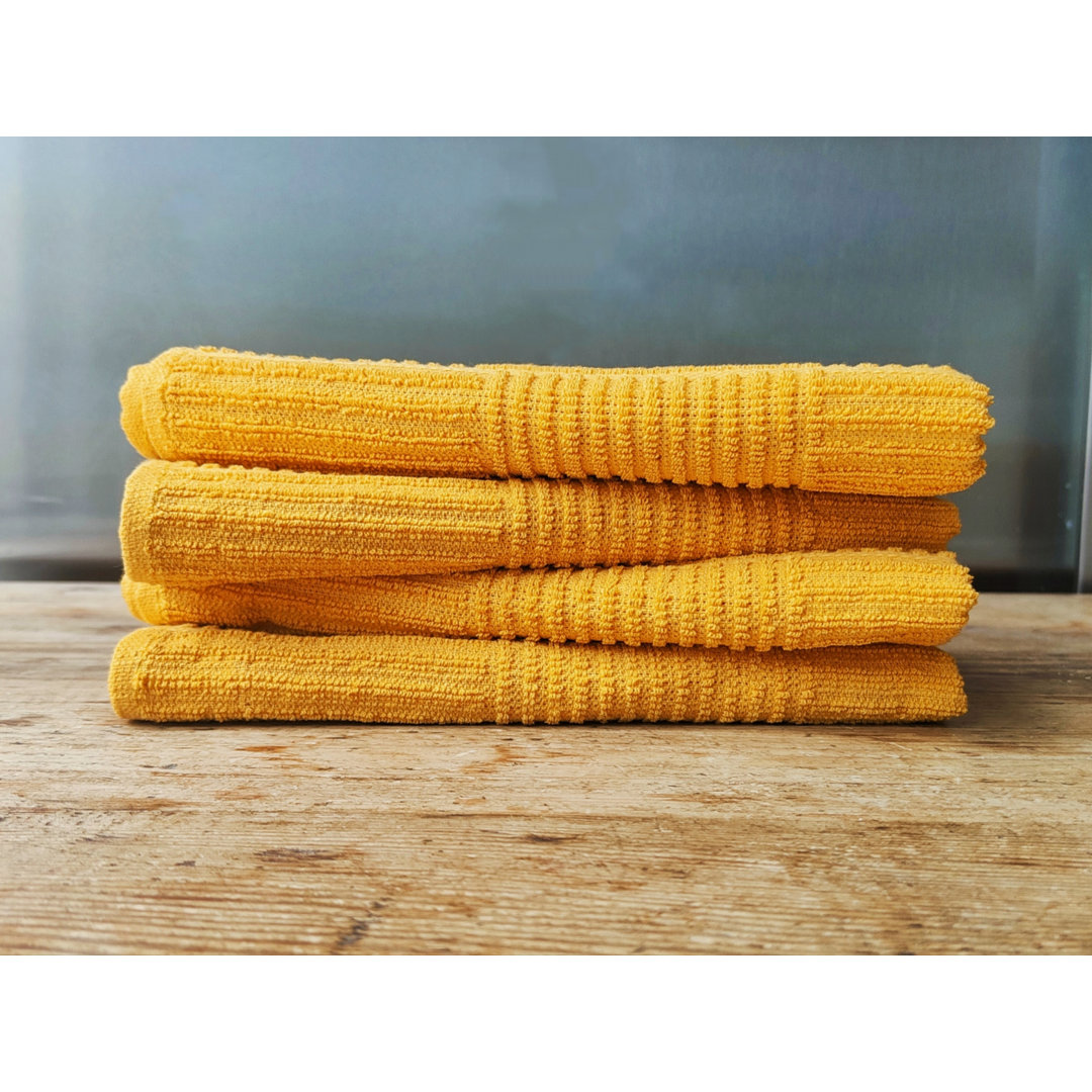 4 Pack Luxurious Egyptian Plain Terry Cotton Tea Towels