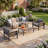Modular 4 Piece Patio Conversation Set, Aluminum Outdoor Furniture With Thick Cushions, Weatherproof Patio Set For Balcony, Deck