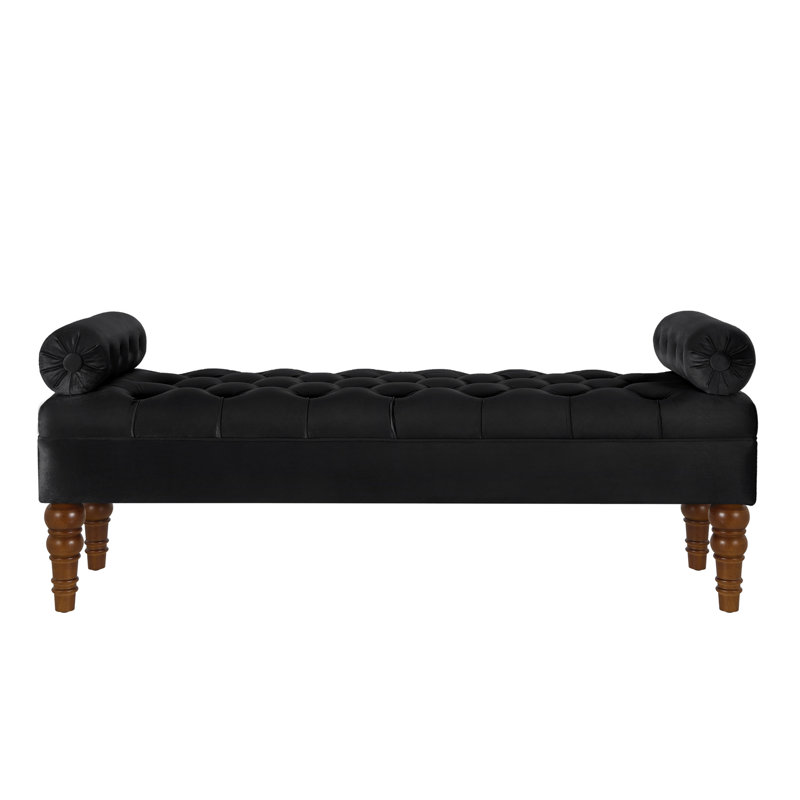 Banc rembourré 51,48 po, Noir