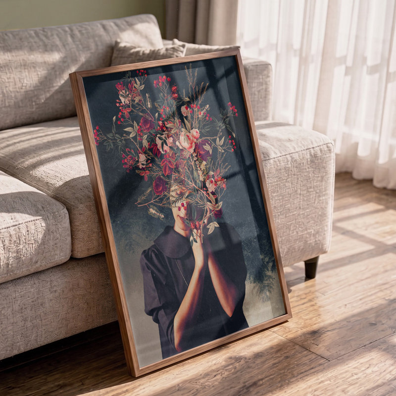 The Autumns After I Found You by Frank Moth — Illustration Wall Art, 12 × 18, Framed Print, White