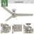 52" Cassius 3 - Blade Outdoor Standard Ceiling Fan with Pull Chain-130371328
