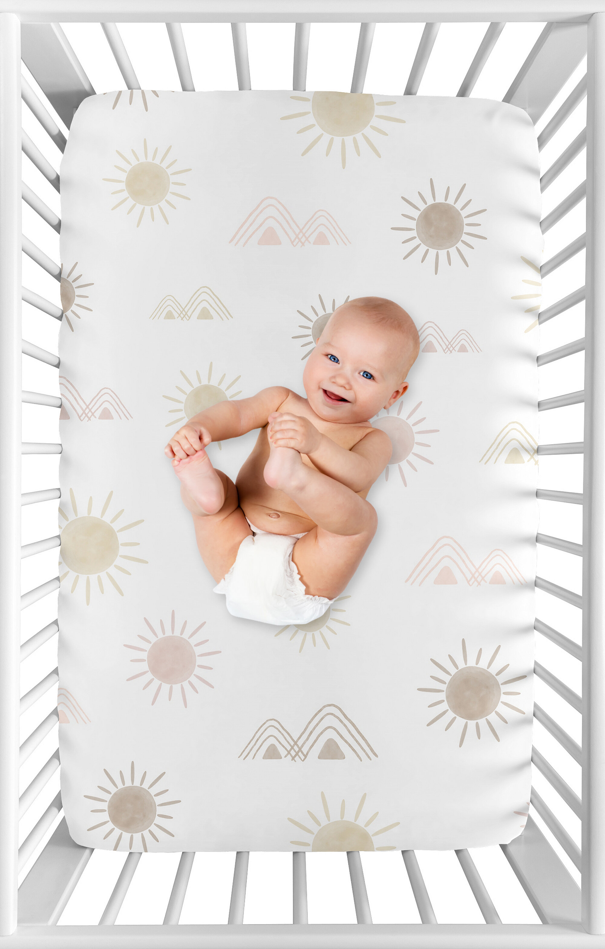 Sweet Jojo Designs Desert Sun and Mountain Mini Fitted Crib Sheet | Wayfair