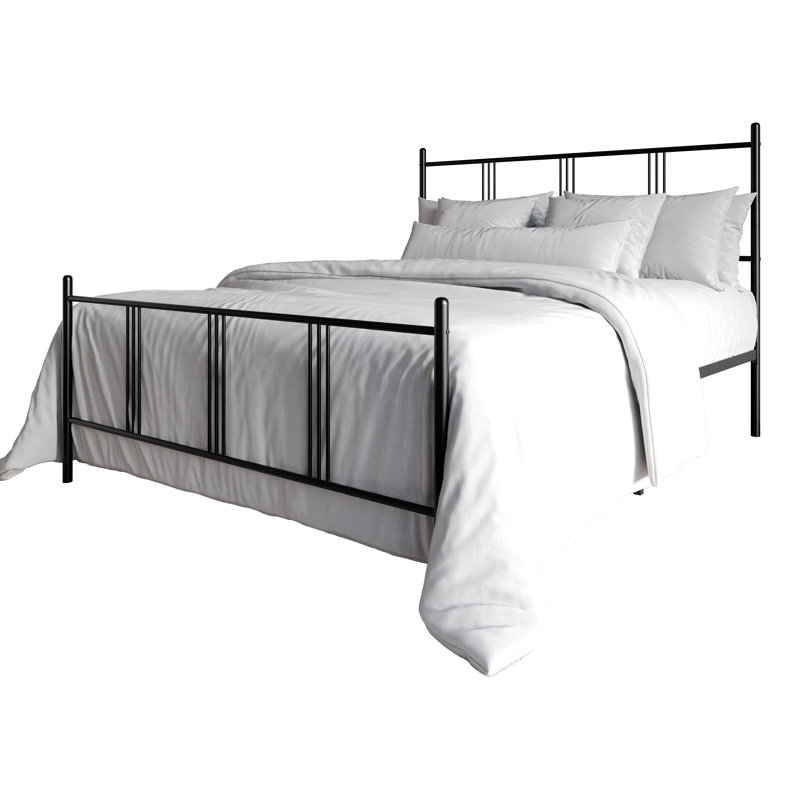 Lit plateforme en métal noir, Twin, Black
