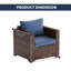 Chaise de patio en osier avec coussins-1994302631