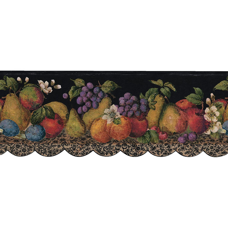 Bordure de papier peint L 15 pi x l 8,25 po Fruits