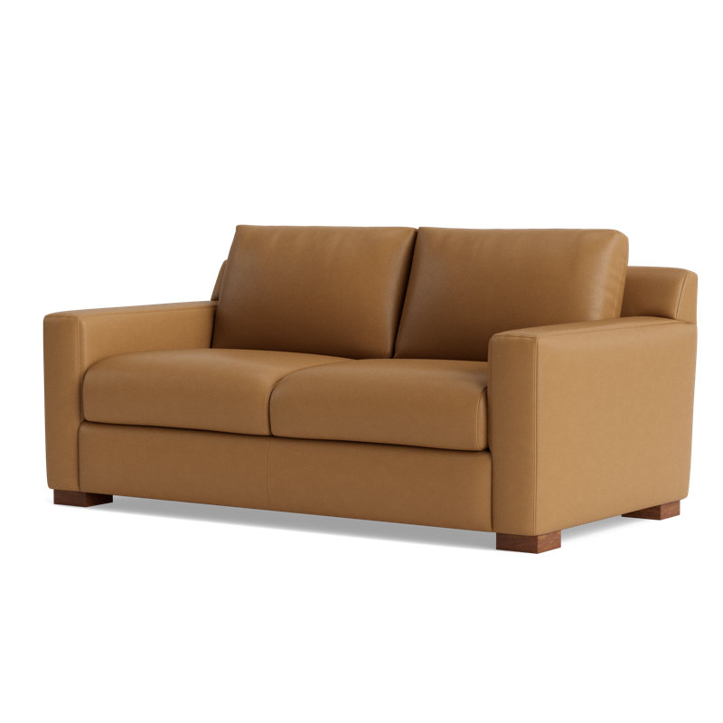 Catalina Leather Loveseat, Leather - Butterscotch