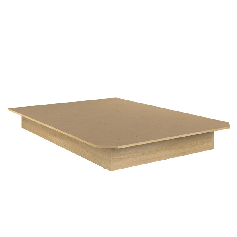 Suad Platform Bed - Easy Assembly, No Box Spring Required, Full, Beige