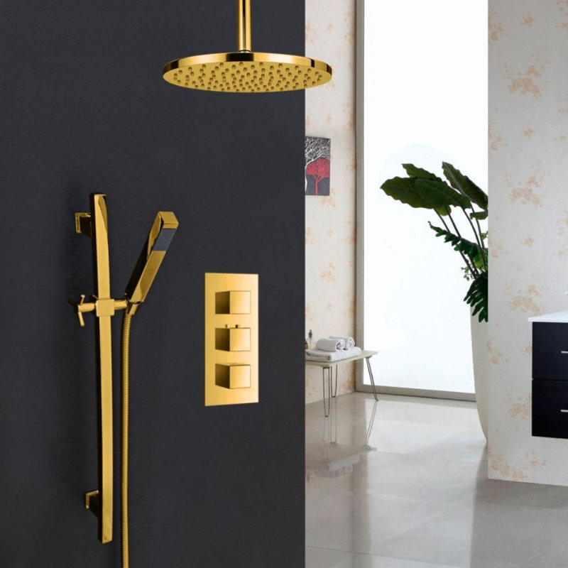 Sleek polished bronze kitchen faucet with dual spray modes and flexible pull-out hose