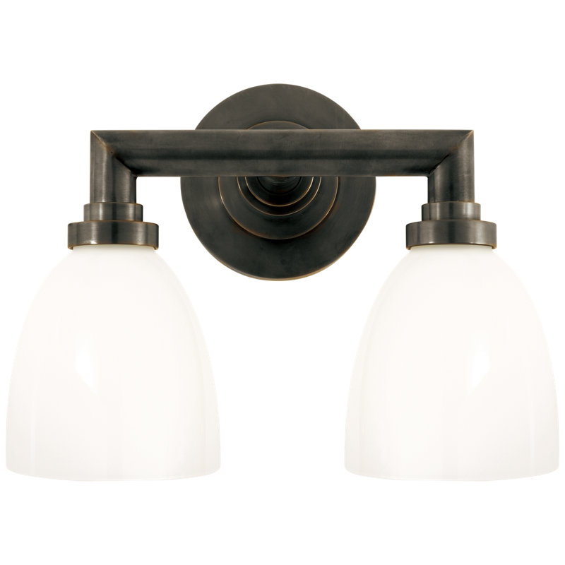 Chapman & Myers Wilton Double Bath Light, Bronze