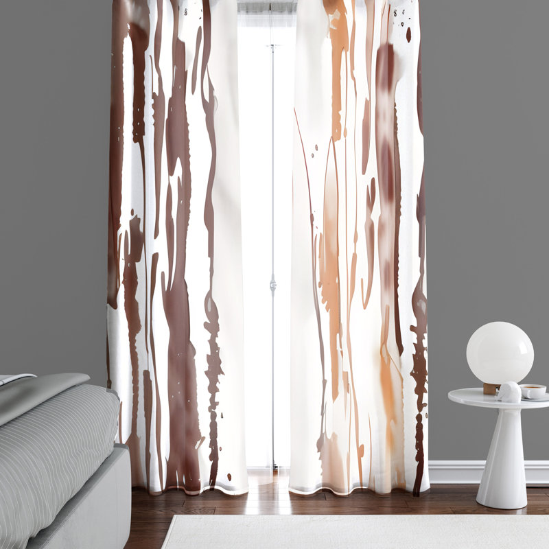 Paire de rideaux semi-transparents en polyester Dapo, L 20 po x L 82 po