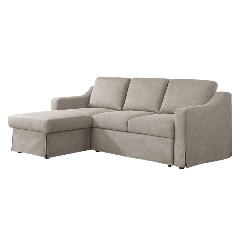Serta Harvey 89.8" Convertible Sleeper Sectional, Flax