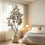 Ficus artificiel de 2,13 m de hauteur avec des fleurs rouges réalistes-1944773900