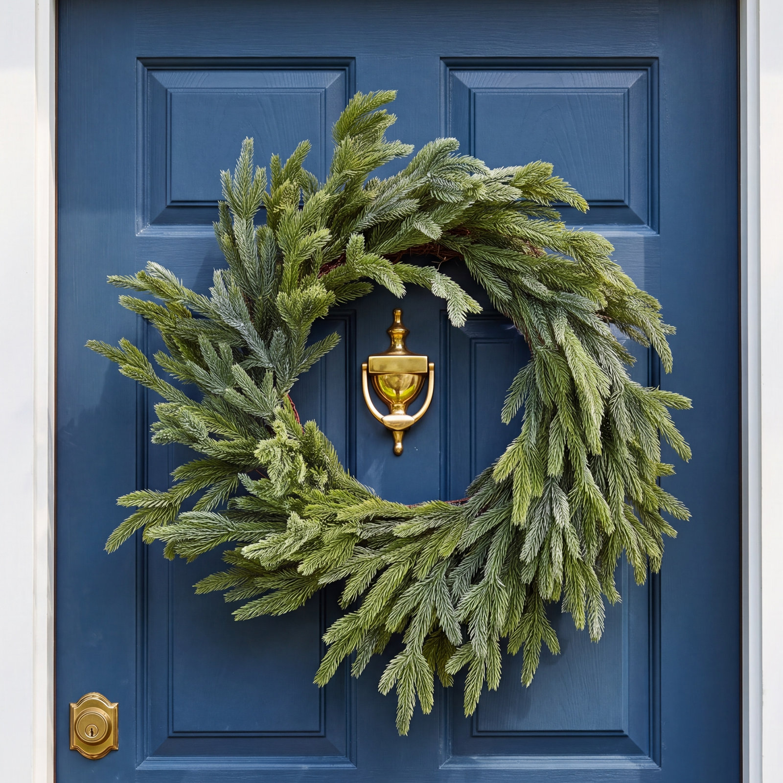 24" Real Touch Winter Mini Fir Wreath