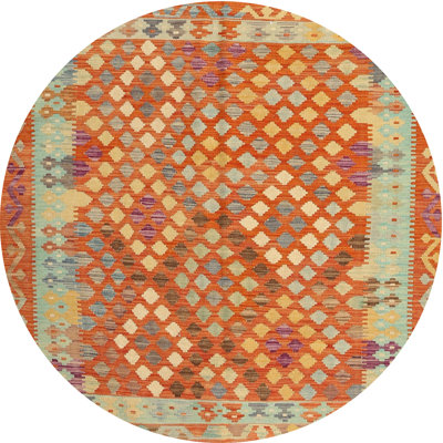 Tapis de zone rouge/orange/vert contemporaine
