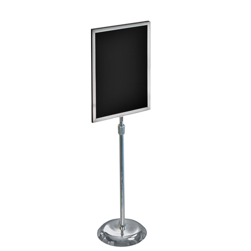 22"W x 28"H Two-Sided Slide-In Floor Stand on Chrome Base