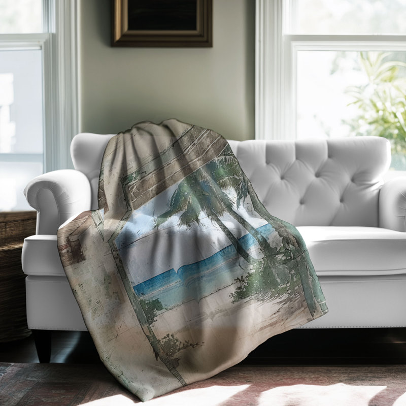 Bahama Rustic Reverie - Couverture Sherpa de qualité supérieure 1 pièce, Lit simple