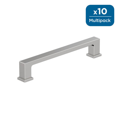 Bridgeport 5-1/16 inch (128mm) Center-to-Center Polished Chrome Cabinet Pull - 10 Pack