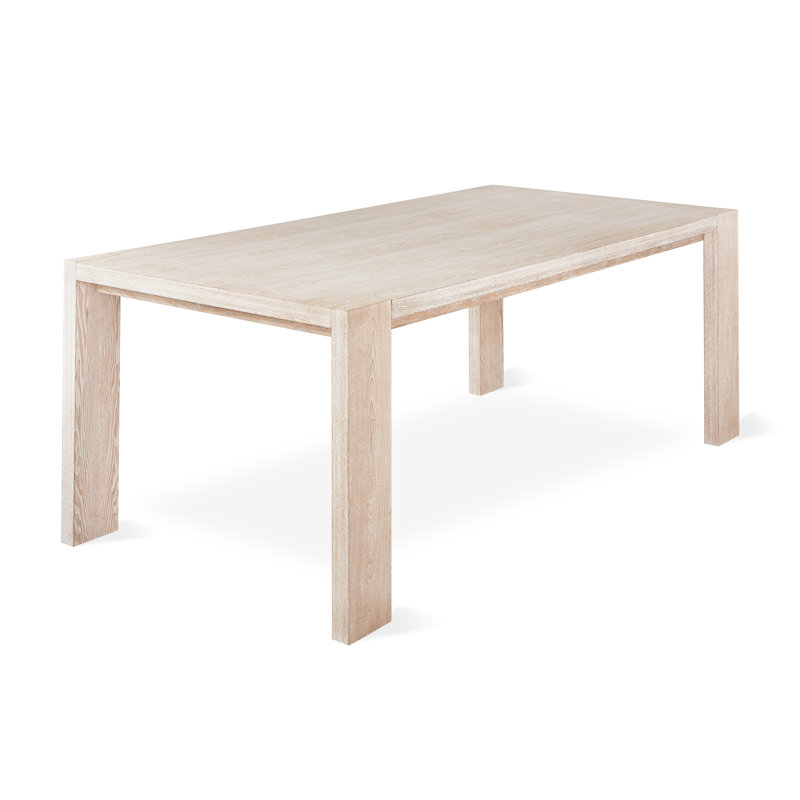 Table de salle à manger Plank, Cendre blanche délavée