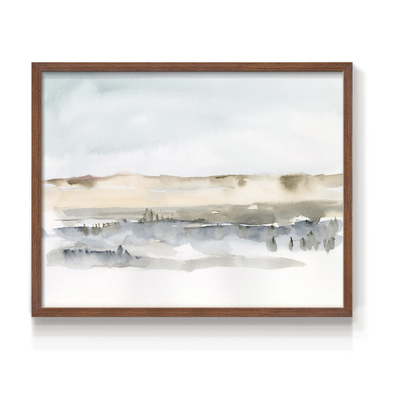 Marsh Dunes II - reproduction encadrée - réaménageable, H 8 po x l 10 po, Noyer