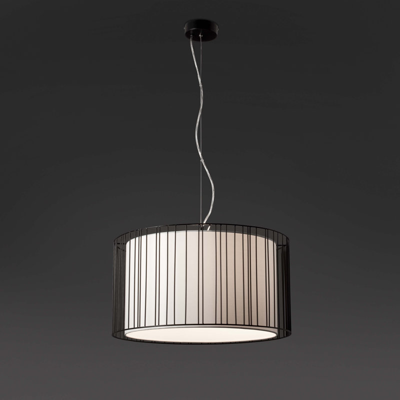 Hardage 1 - Light Drum Pendant, Black