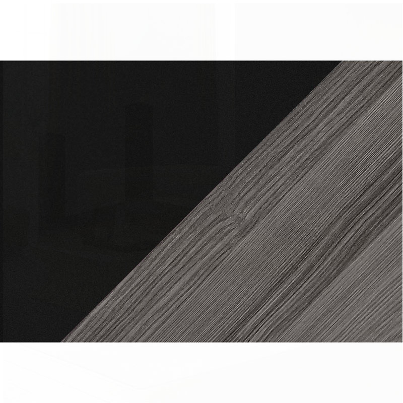 Ensemble de 3 tables basses et tables de bout avec tablettes, Noir
