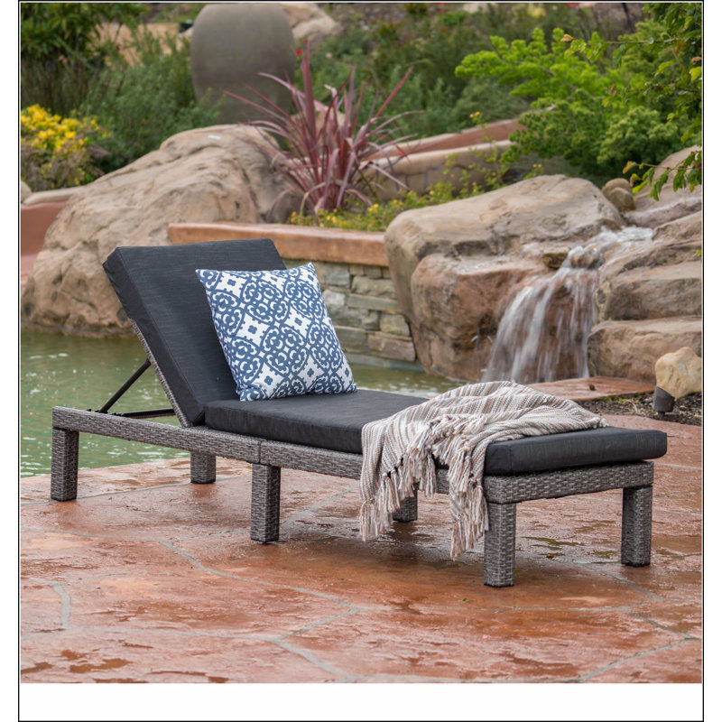 Chaise longue PUERTA KD CHAISE, Noir, Noir