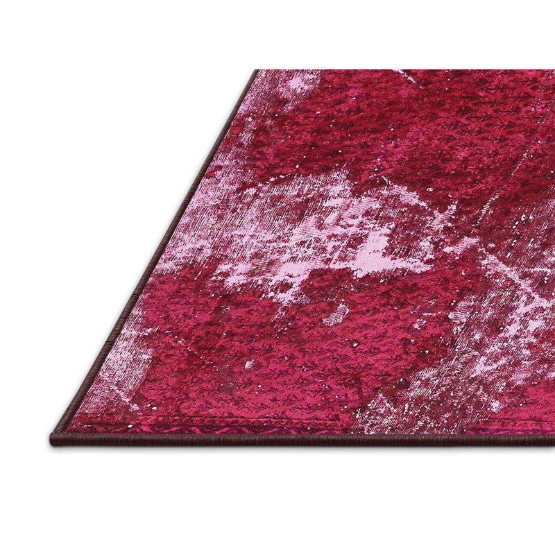 Tapis décoratif multicolore à motif abstrait, Rectangle 3 pi x 5 pi