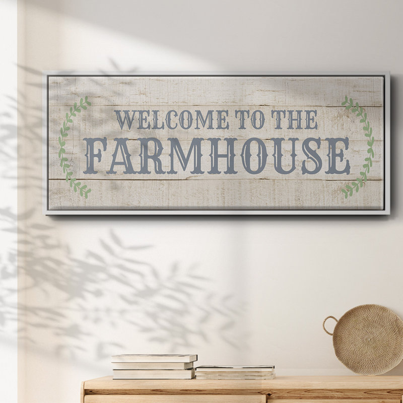 Welcome to the Farmhouse - Toile encadrée, H 8 po x l 20 po
