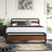Minos Metal Bed Frame with Headboard and Footboard-500829704-500829711