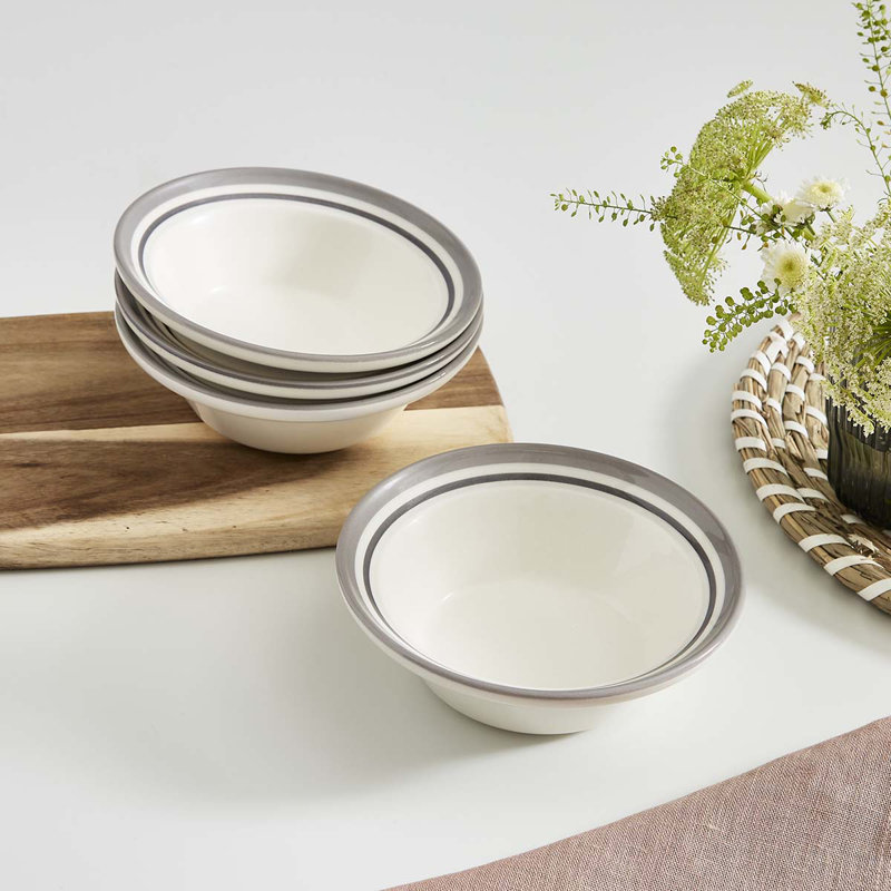 Portmeirion, Potters Stripe - Side Plates, Grey