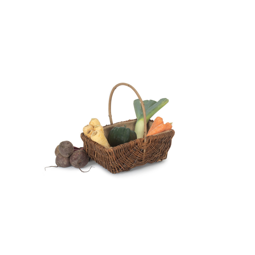 Wicker Unpeeled Garden Trug Basket
