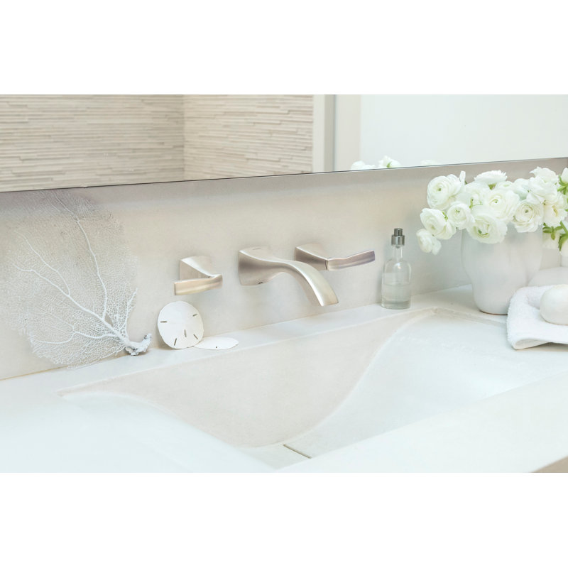 Voss Wall Mounted Bathroom Faucet, Brushed Nickel