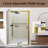 44-48" × 74" SGCC Certified 8Mm Clear Tempered Glass Shower Door, Full Aluminum Frame, 304 Stainless Steel Handle, 4 Inch Adjustable Width, Reversible Left & Right Installation-128554936