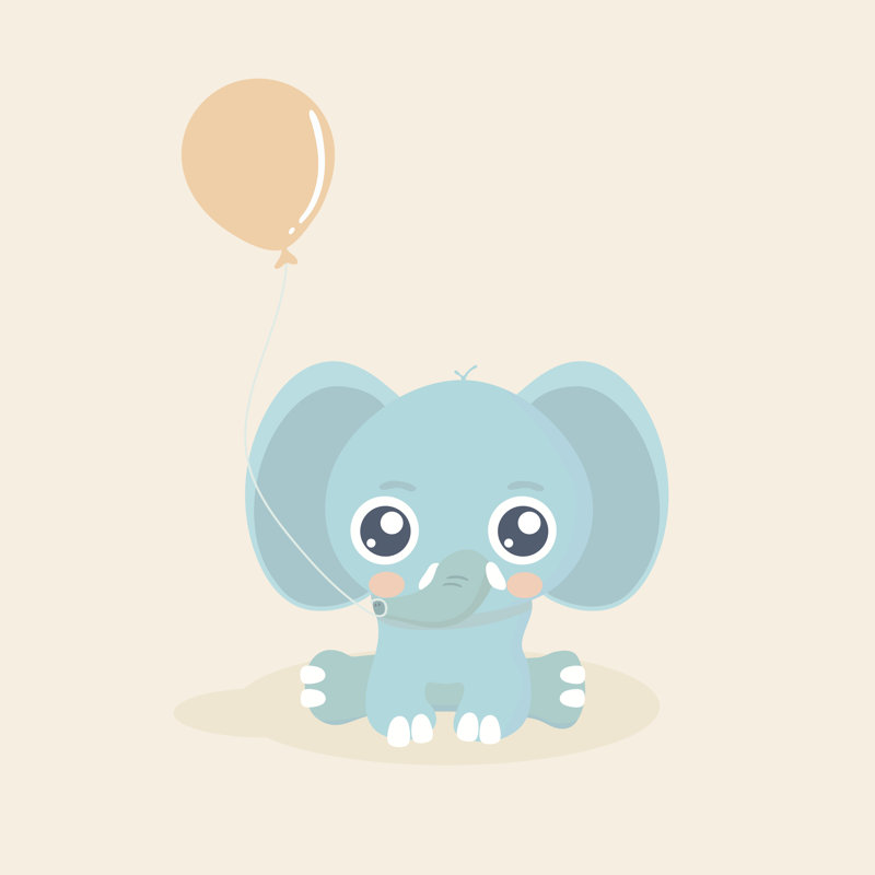 Elephant by Musicphone1 - Wrapped Canvas Print, 30cm H x 30cm W x 3.8cm D