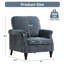 Fauteuil rembourré avec accents cloutés-209729318