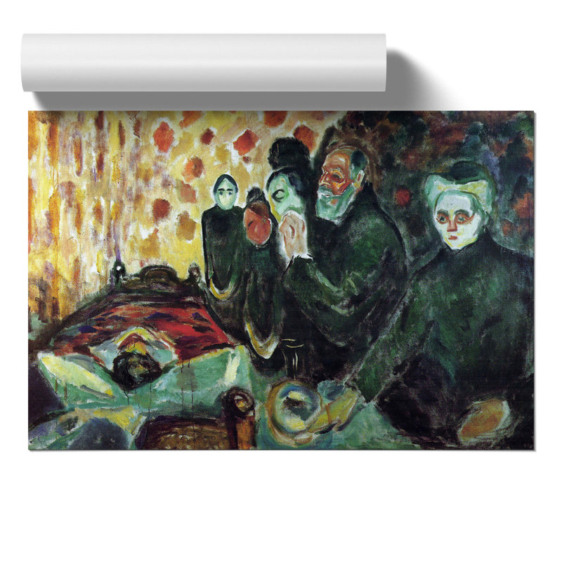 By The Deathbed by Edvard Munch - No Frame Painting, 21cm H x 30cm W x 0.1cm D
