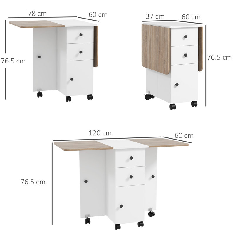 Louima Dining Table, Oak/White