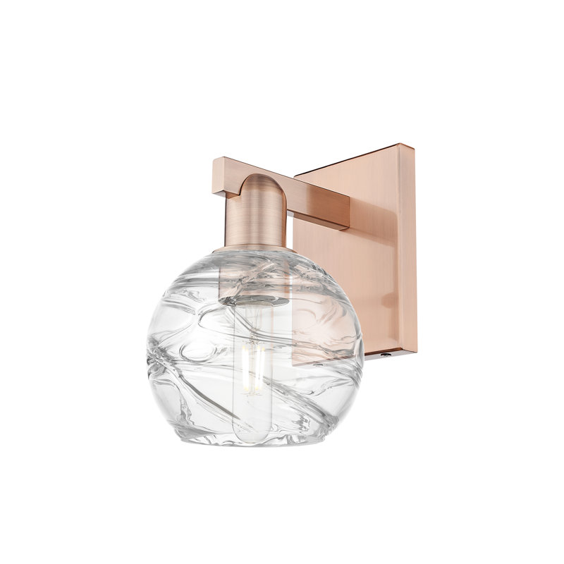 Essex Steel Armed Sconce, Clear / Antique Copper