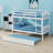 Rubber Wood Bunkbed With Trundle And Ladder,Convertible Into Two Beds-1911151980