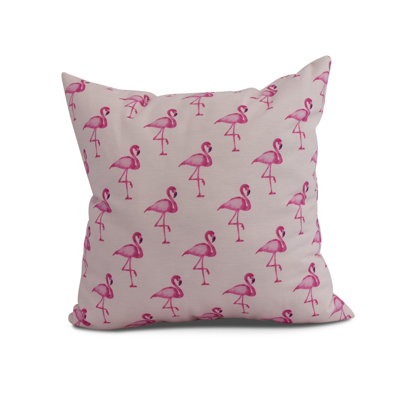 Palm Beach Outdoor Reversible Throw Pillow, Pink, 18" x 18"