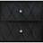 1Pc Faux Marble Top Nightstand 2- Drawers Storage Button Tufted Faux Crystal Tufted