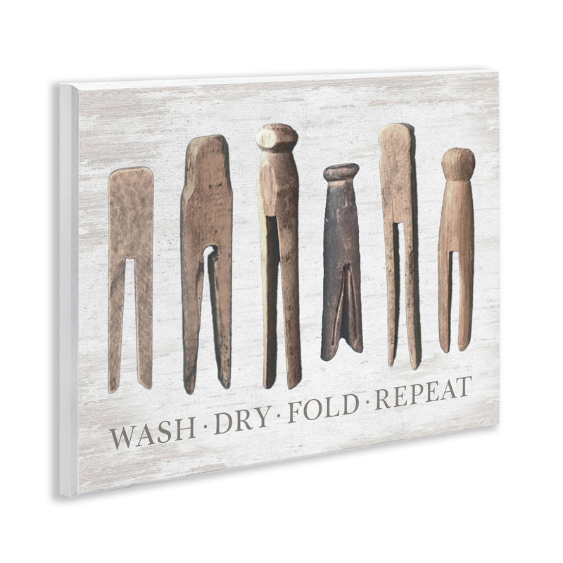 "Rustic Laundry", plaque d'art murale par lettrage et doublure