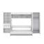 Lit escamotable double avec placard, tiroirs et tablettes