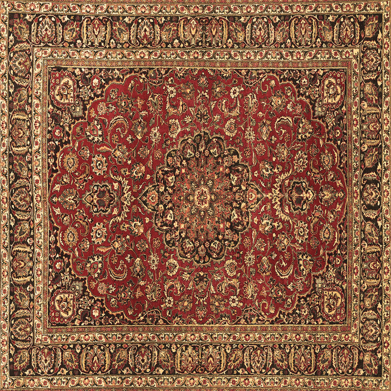 Loresz Washable Oriental Indoor Rug, Square 4'