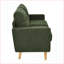 Canapé-causeuse pour le salon, pieds en bois capitonnés de style Mid-Century de 67,7 po | Polyester | Mid-Century moderne