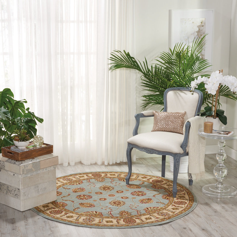 Baranof Oriental Indoor Rug, Round 5'3"