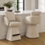 Tabouret de comptoir pivotant moderne avec siège et accoudoirs entièrement rembourrés-134228451