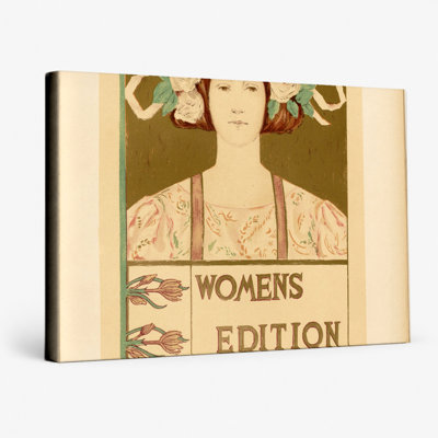 «Women Edition Buffalo Courier 1890s» - Art nouveau, affiche rétro - Art mural sur toile