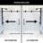 Elan 68-72" W x 74" H Sliding Frameless Shower Door with 3/8" Clear Glass-99078658