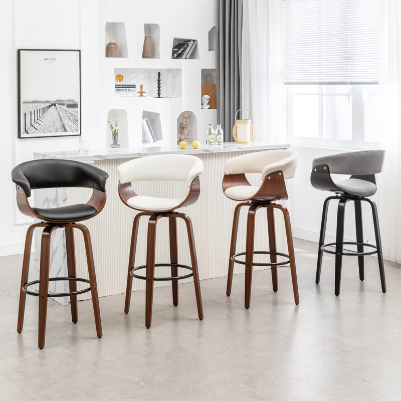 Adrista Upholstered Counter Stool, Gray